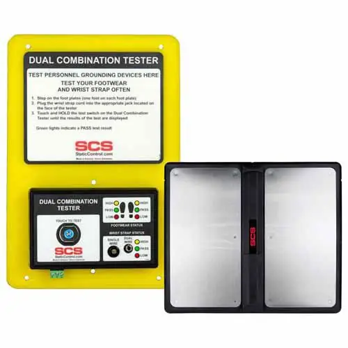 SCS 770758 Wrist Strap/Footwear Combo Tester, Includes NIST Certificate