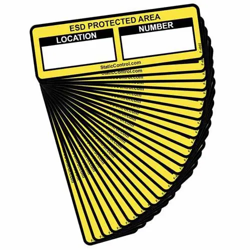 SCS 770766 ESD Measurement Location Labels (Pack of 25)