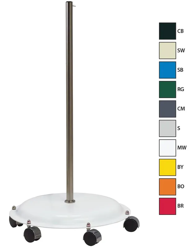 OC White 11469-MW White Heavy-Duty Roll Around Base Assembly for Accu-Lite™ Magnifiers