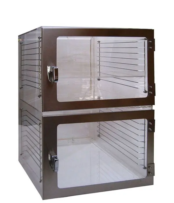 CleanPro® Desiccator Cabinet with Plenum Wall & 2 Chambers, 16" x 16" x 24"