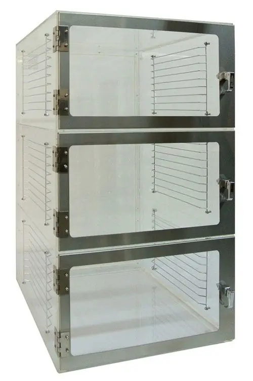 CleanPro® Desiccator Cabinet with Plenum Wall & 3 Chambers, 18" x 24" x 36"