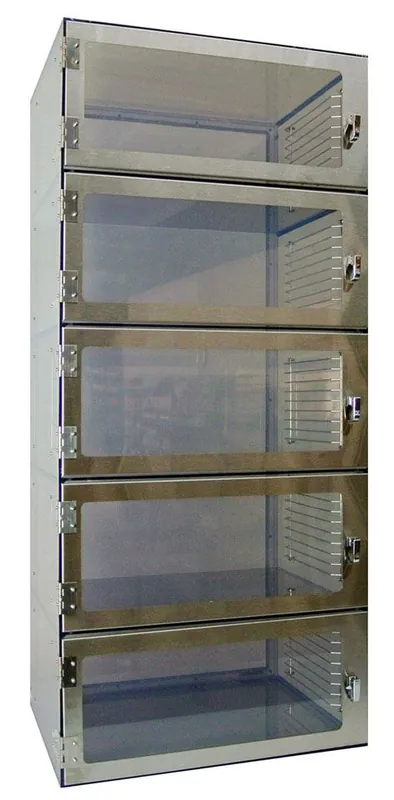 CleanPro® Desiccator Cabinet with Plenum Wall & 5 Chambers, 18" x 18" x 60"