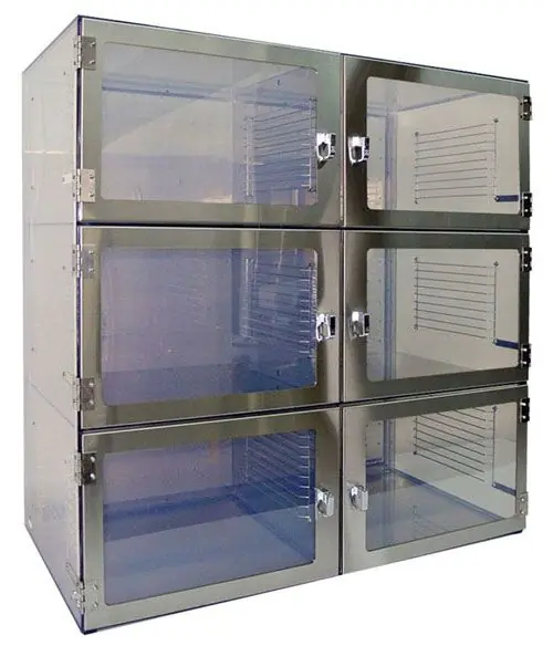 CleanPro® Desiccator Cabinet with Plenum Wall & 6 Chambers, 18" x 48" x 36"