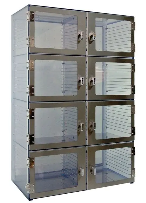 CleanPro® Desiccator Cabinet with Plenum Wall & 8 Chambers, 16" x 32" x 48"