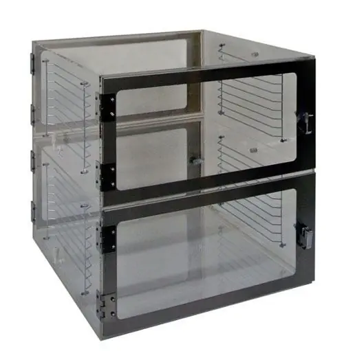 CleanPro® Pass-Through Desiccator Cabinet with 2 Chambers, 18" x 24" x 32"