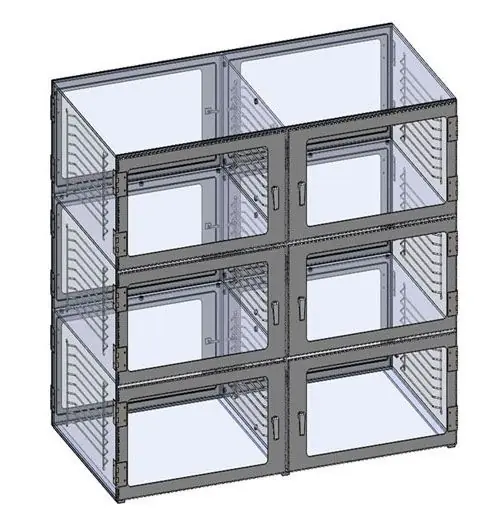 CleanPro® Pass-Through Desiccator Cabinet with 6 Chambers, 24" x 48" x 36"