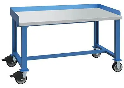 Lista XSWB01-60PT 30" x 60" Industrial Bench with Laminate Work Surface & Casters
