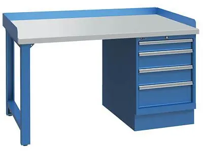 Lista XSWB81-60PT 30" x 60" Industrial Workstation with Laminate Work Surface & Single Drawer Bank