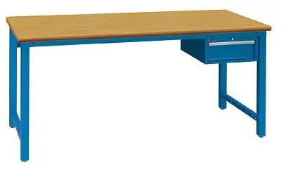 Lista XSAP20-60BT 30" x 60" Technical Bench with Butcher Block Work Surface & Hanging Drawer