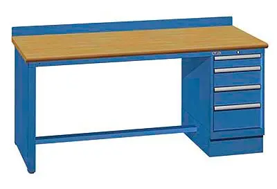 Lista XSTB32-72BT 30" x 72" Technical Workstation with Butcher Block Work Surface & Single Drawer Bank