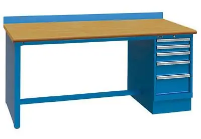 Lista XSTB72-72BT 30" x 72" Technical Workstation with Butcher Block Work Surface & Single Drawer Bank