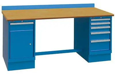Lista XSTB90-60BT 30" x 60" Technical Workstation with Butcher Block Work Surface, Cabinet Base & Drawer Bank