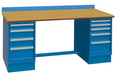Lista XSTB110-60BT 30" x 60" Technical Workstation with Butcher Block Work Surface & Dual Drawer Banks