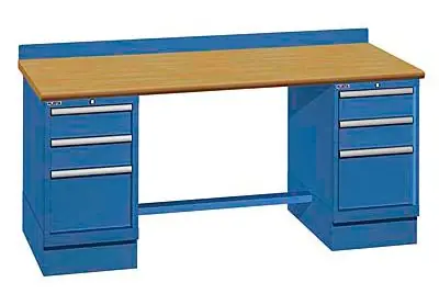 Lista XSTB50-60BT 30" x 60" Technical Workstation with Butcher Block Work Surface & Dual Drawer Banks
