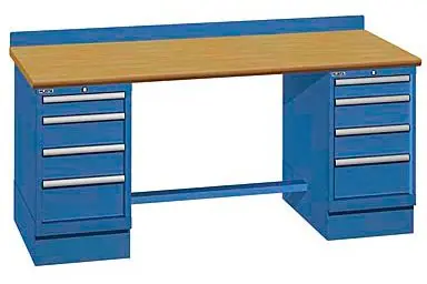 Lista XSTB60-60BT 30" x 60" Technical Workstation with Butcher Block Work Surface & Dual Drawer Banks