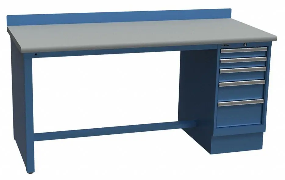 Lista XSTB73-72PT 30" x 72" Technical Workstation with Laminate Work Surface & Single Drawer Bank