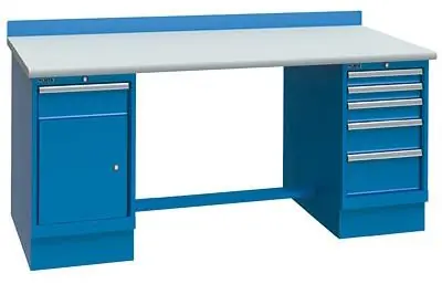 Lista XSTB94-60SD 30" x 60" Technical Workstation with Static Dissipative Laminate Work Surface, Cabinet Base & Drawer Bank