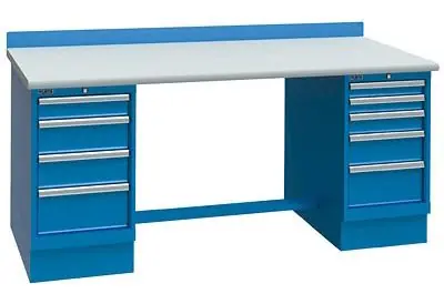 Lista XSTB114-60SD 30" x 60" Technical Workstation with Static Dissipative Laminate Work Surface & Dual Drawer Banks