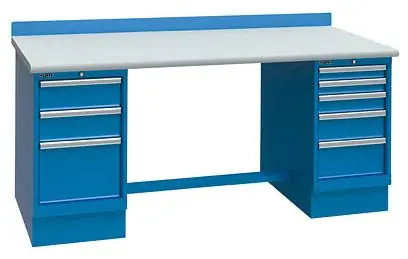 Lista XSTB124-60SD 30" x 60" Technical Workstation with Static Dissipative Laminate Work Surface & Dual Drawer Banks