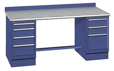 Lista XSTB45-72SD 30" x 72" Technical Workstation with Static Dissipative Laminate Work Surface & Dual Drawer Banks