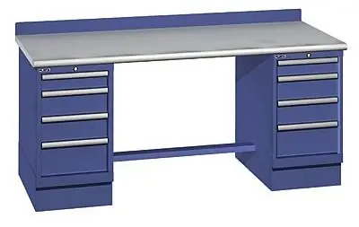Lista XSTB64-60SD 30" x 60" Technical Workstation with Static Dissipative Laminate Work Surface & Dual Drawer Banks
