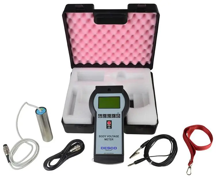 Desco 19431 Handheld Body Voltage Meter, includes Calibration Certificate