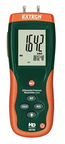 Extech HD700 2psi Differential Pressure Manometer