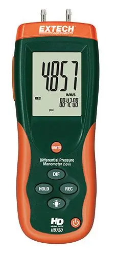 Extech HD750 5psi Differential Pressure Manometer