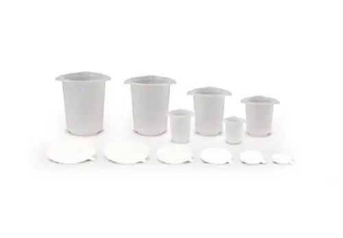 Medegen Tri-Pour Beakers with Paper Lids