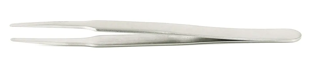 Ideal Tek 2A-SA-B-ITE Economy Medical-Grade Stainless Steel Tweezer with Straight, Flat, Fine, Rounded Tips