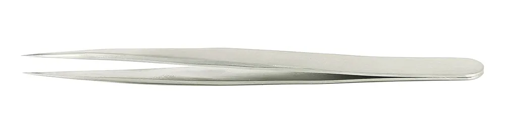 Ideal Tek 3C-SA-6-ITE Premium Economy Medical-Grade Short Stainless Steel Tweezer with Straight, Sharp, Fine, Pointed Tips