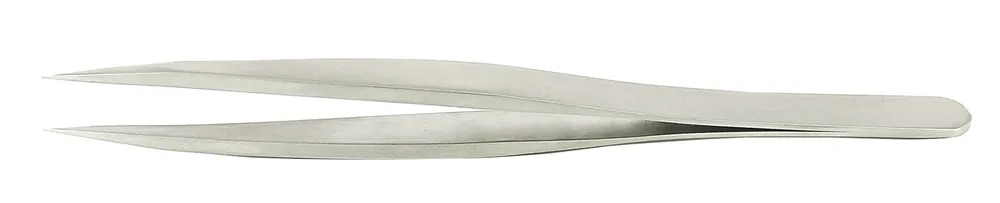 Ideal Tek 00E-SA-6-ITE Premium Economy Medical-Grade Stainless Steel Tweezer with Thick Flat Edged & Straight, Strong, Ultra Fine, Squared Tips
