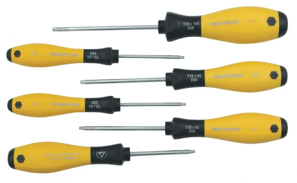 Wiha 36289 6-Piece Torx® Screwdriver Set with SoftFinish® Handles