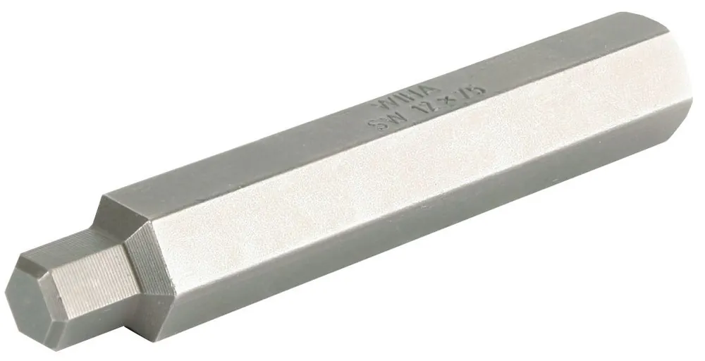 Wiha 72388 Hex Insert Bit on 5/16" Hex Drive, 12.0mm x 75mm OAL