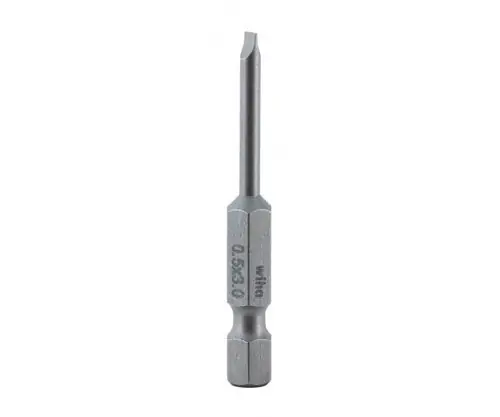 Wiha Slotted Power Bits, 50mm OAL
