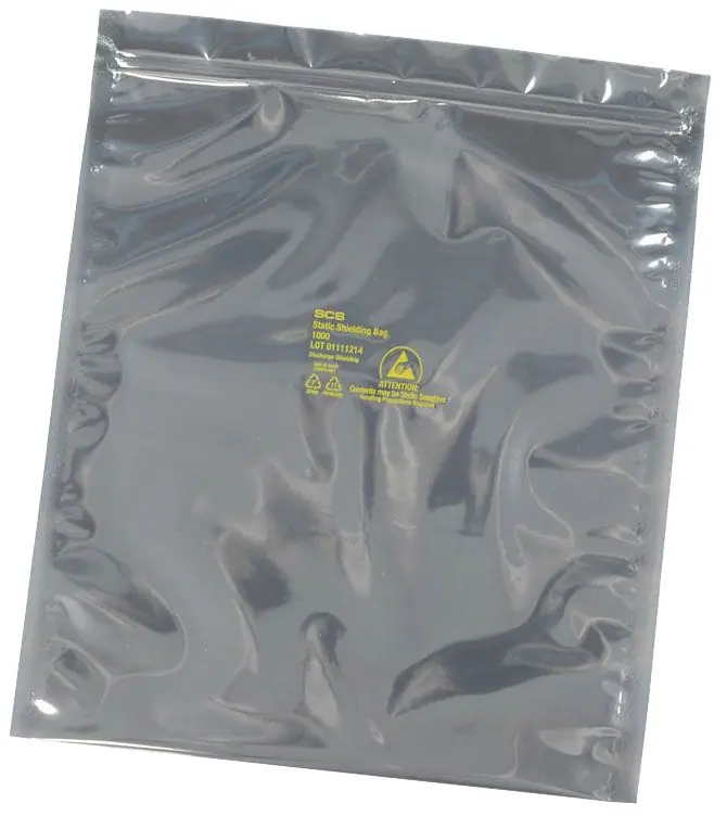 SCS 1000 Series Metal-In Static Shielding Bags with Zip-Top (Pack of 100)