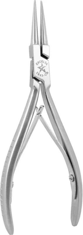 Excelta 2843-CR ★★ Cleanroom-Safe Medium Round Nose Stainless Steel Pliers, 5.75" OAL