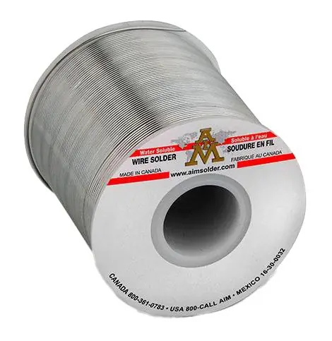AIM Sn63/Pb37 3% WS482 Water Soluble Flux Cored Solder Wire