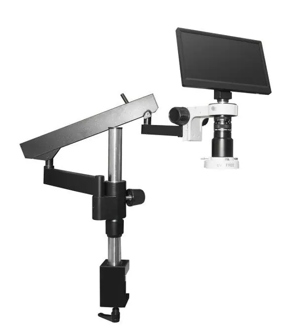 Scienscope MAC3-PK3-E2D MAC3 Ergonomic Inspection System with LED Ring Light, Articulating Arm & 1080p Camera