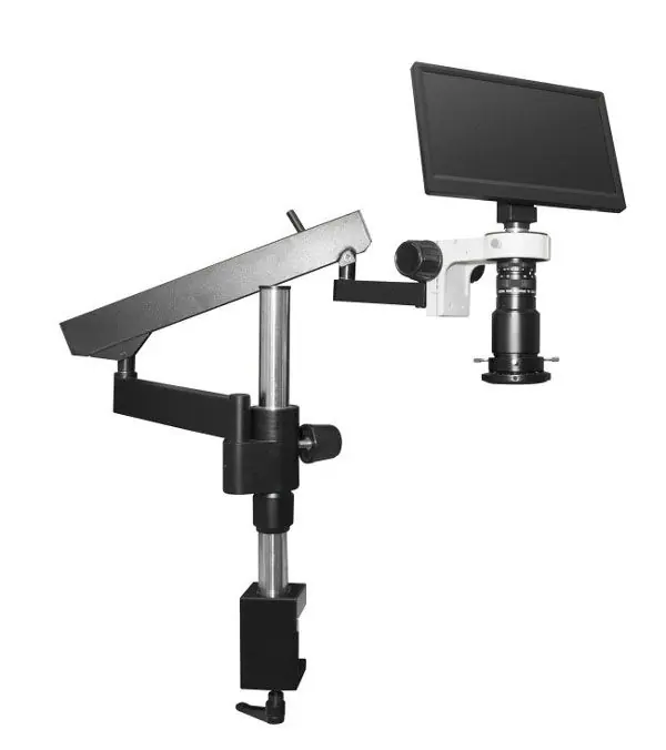 Scienscope MAC3-PK3-R3 MAC3 Ergonomic Inspection System with High Intensity LED Ring Light, Articulating Arm & 1080p Camera
