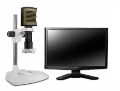Scienscope MAC-PK1-SC2-E2D Macro Video Inspection System with LED Ring Light, Post Stand & 1080p Camera