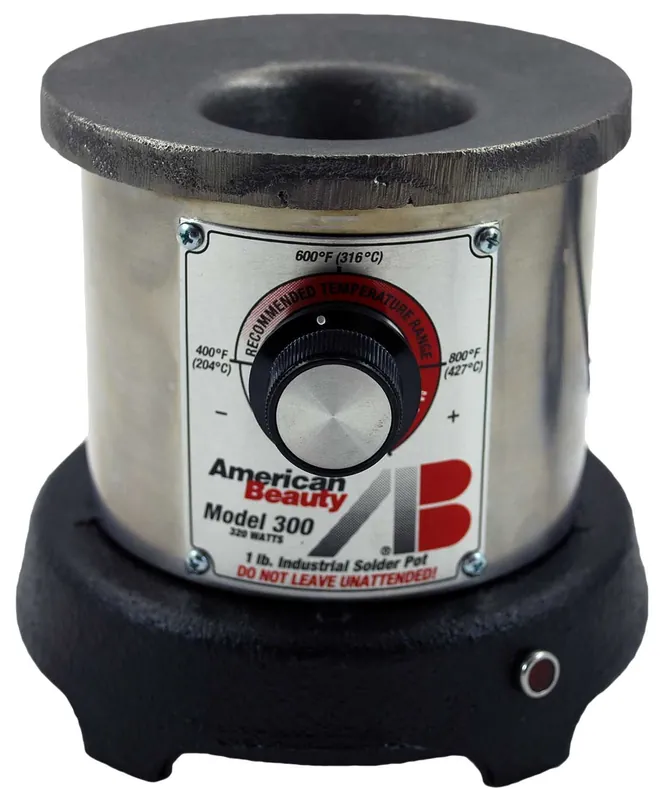 American Beauty 300C Lead-Free Solder Pot with Ceramic Coated Crucible, 1.0 Ib. Capacity