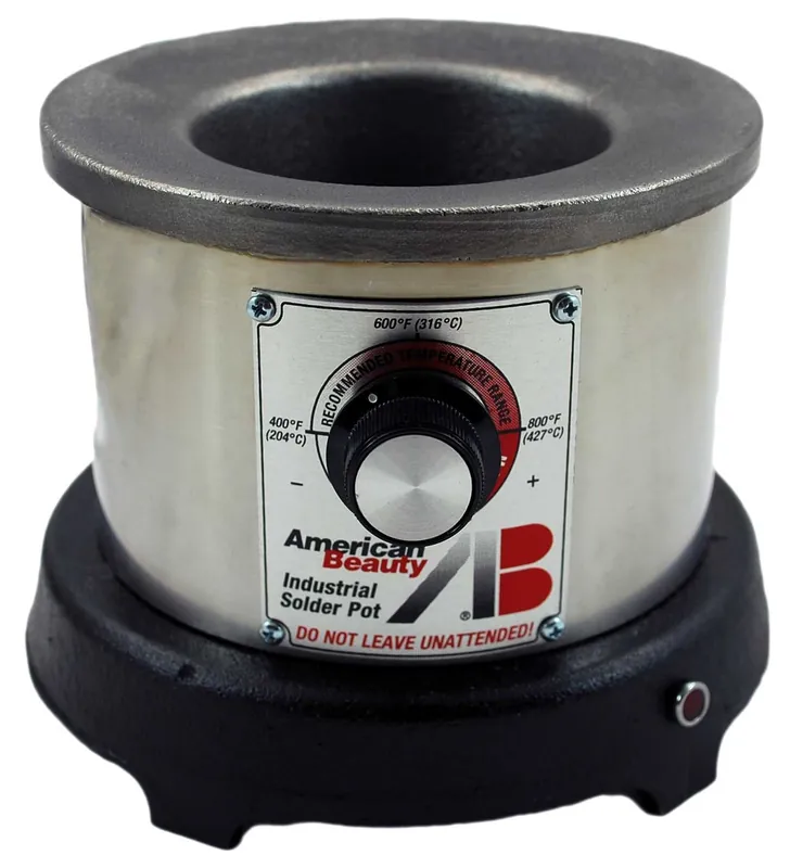 American Beauty 600C Lead-Free Solder Pot with Ceramic Coated Crucible, 2.5/3.5 Ib. Capacity