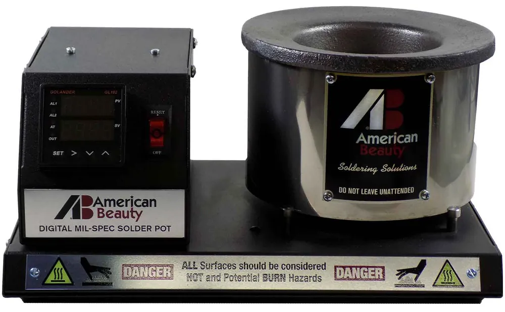 American Beauty D-600 Digital Mid-Capacity Solder Pot, 2.5/3.5 Ib. Capacity