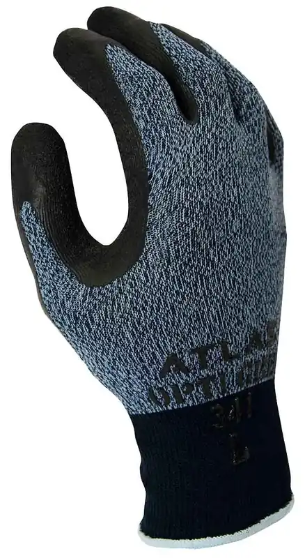 Showa 341 Latex/Charcoal Palm Coated 13-Gauge General Purpose Polyester Gloves