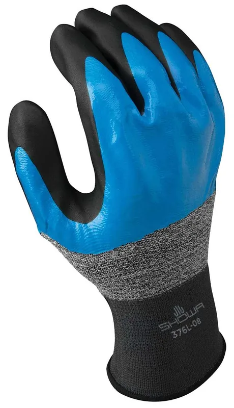Showa 376 Nitrile/Foam Palm Coated 13-Gauge General Purpose Polyester Gloves