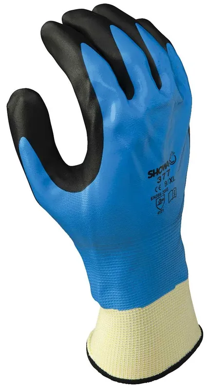 Showa 377 Nitrile/Foam Palm Coated 13-Gauge General Purpose Polyester Gloves