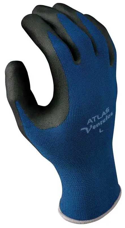 Showa 380 Nitrile/Foam Palm Coated 13-Gauge General Purpose Polyester Gloves with Waffle Pattern