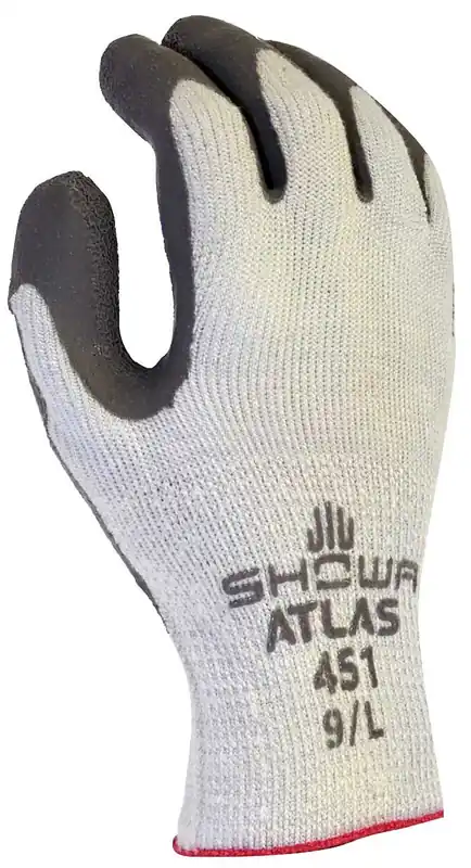 Showa 451 Thermal Insulated Gloves with Latex Palm Coating & Seamless Liner, Gray