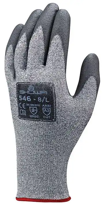 Showa 546 DURACoil Polyurethane Foam Palm Coated 13-Gauge Cut-Resistant Gloves